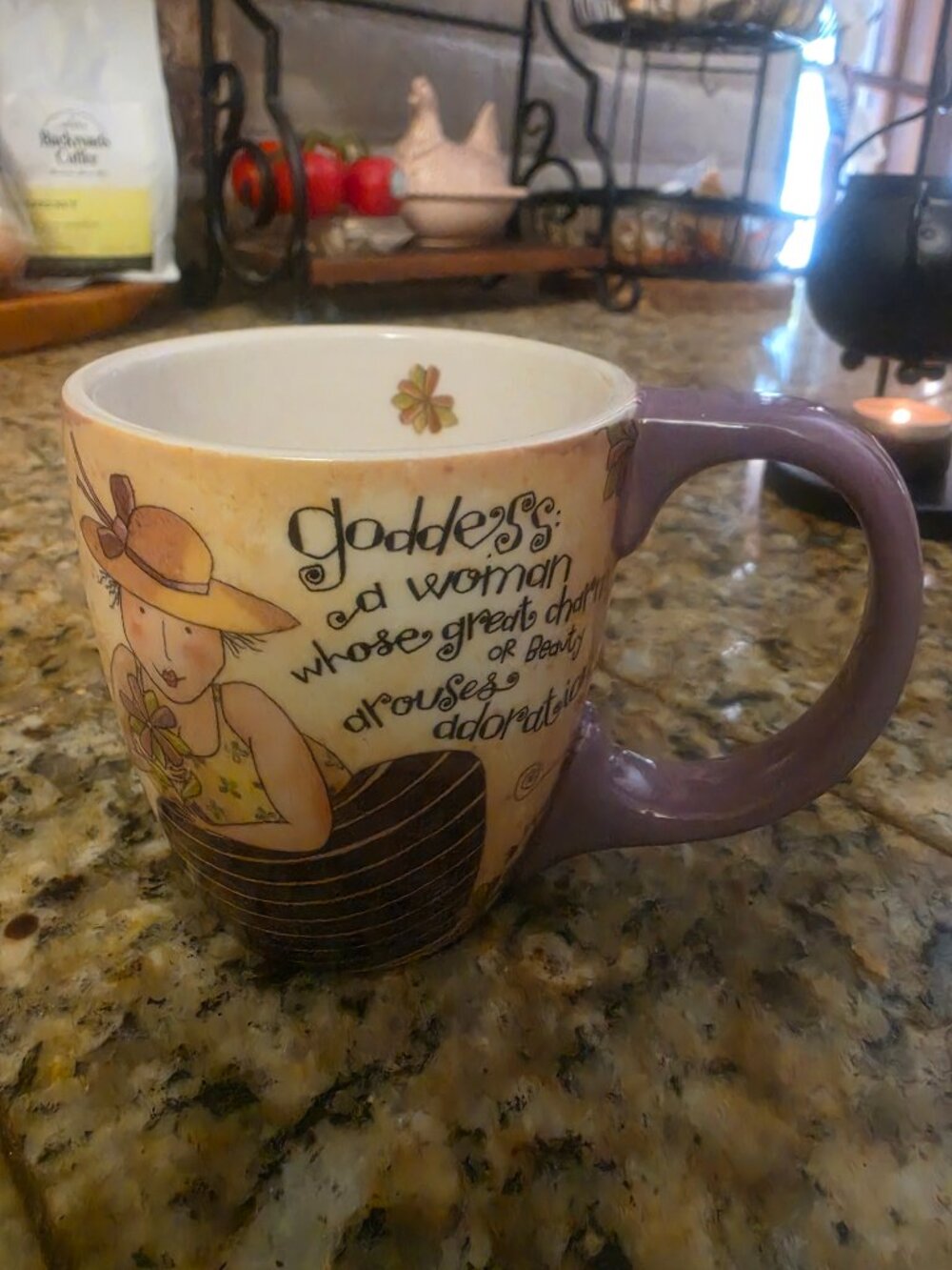 Goddess mug, vintage